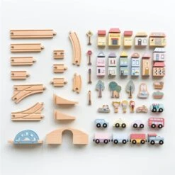 Little Dutch Railway Train XXL Set -Little Dutch 0013497 little dutch railway train xxl set starterkit pure 4
