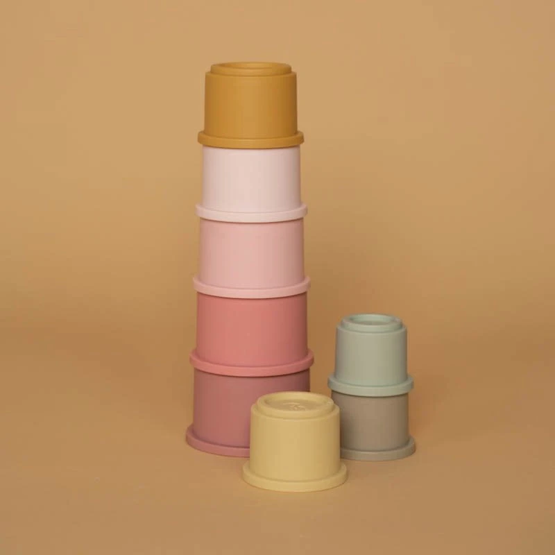 Little Dutch Stacking Cups - Pink 3 Little Dutch Stacking Cups - Pink - Image 3