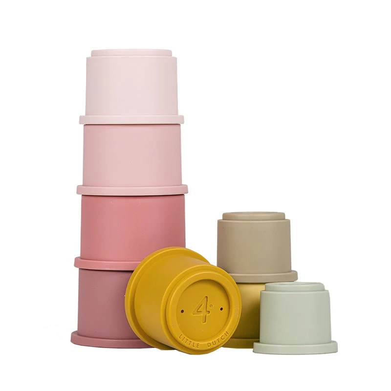 Little Dutch Stacking Cups - Pink 4 Little Dutch Stacking Cups - Pink - Image 4