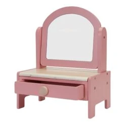 Little Dutch Wooden Vanity Table - Pink -Little Dutch 0016565 little dutch vanity table flowers butterflies 2