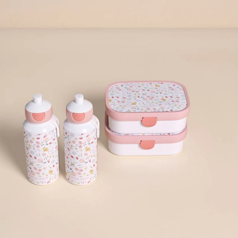 Little Dutch Drinking Bottle Pop-Up Campus - Flowers & Butterflies 2 Little Dutch Drinking Bottle Pop-Up Campus - Flowers & Butterflies - Image 2