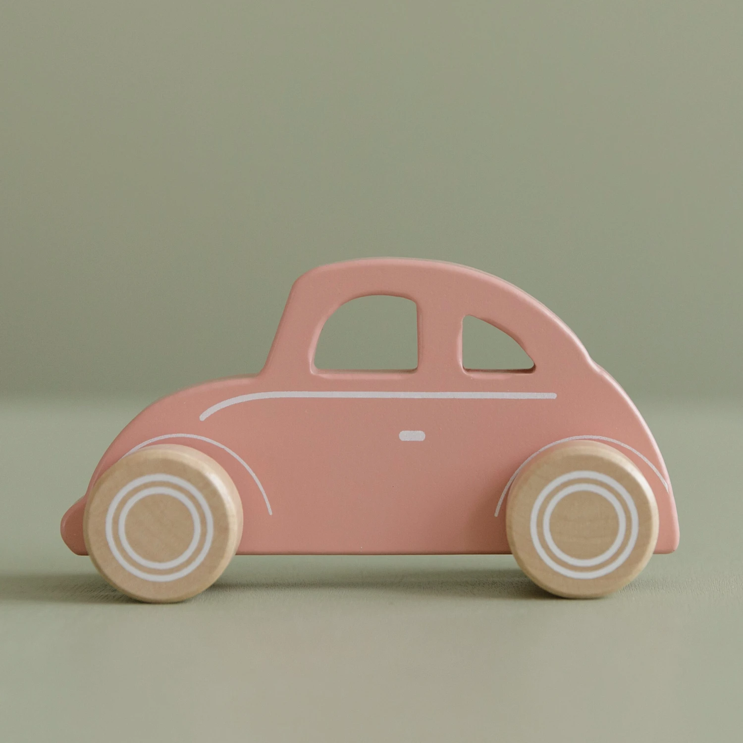 Little Dutch Wooden Car - Pink 4 Little Dutch Wooden Car - Pink - Image 4
