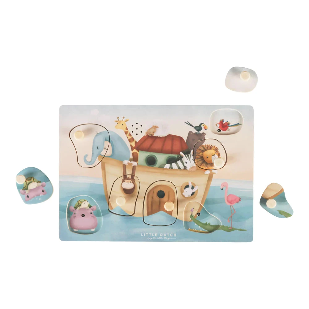 Little Dutch Wooden Sound Puzzle - Noah's Ark 4 Little Dutch Wooden Sound Puzzle - Noah's Ark - Image 4