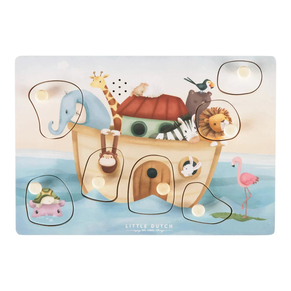 Little Dutch Wooden Sound Puzzle - Noah's Ark 1 Little Dutch Wooden Sound Puzzle - Noah's Ark
